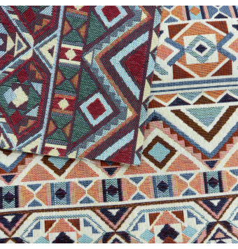 Tela de gobelino geométrico étnico 1,40 m [product.brand] 2 - Tejidos Yasmina 