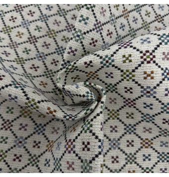 Tela de gobelino rombos multicolor 1,40 m [product.brand] 2 - Tejidos Yasmina 