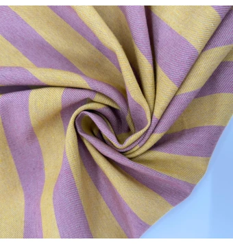 Tela Loneta Rayas Amarillo Mostaza y Rosa [product.brand] 1 - Tejidos Yasmina 