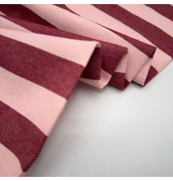 Tela Loneta Rayas Granate y Rosa [product.brand] 3 - Tejidos Yasmina 