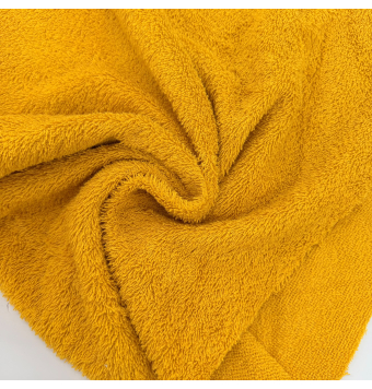 Tela Toalla de Algodón Amarillo Mostaza por Metro [product.brand] 1 - Tejidos Yasmina 