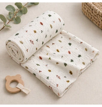 Tela de Muselina Algodon Hojas [product.brand] 1 - Tejidos Yasmina 
