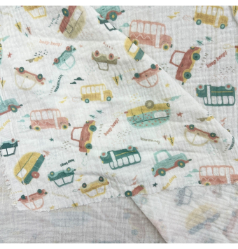 Muselina Estampada Auto world [product.brand] 3 - Tejidos Yasmina 