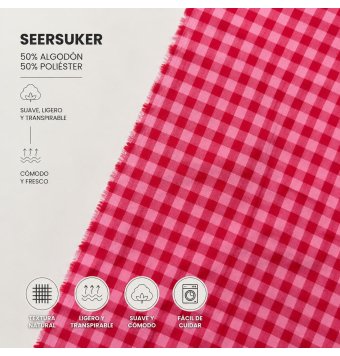 Tela Seersucker Vichy 5mm [product.brand] 1 - Tejidos Yasmina 