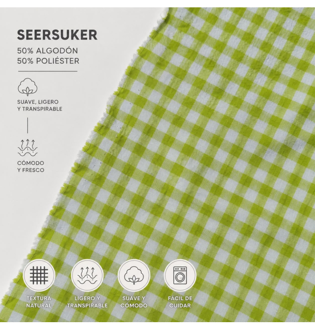 Tela Seersucker Vichy 5mm [product.brand] 20 - Tejidos Yasmina 